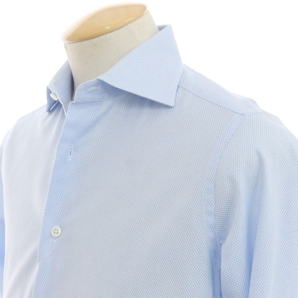 【中古】ビームスエフ BEAMS F コットン ワイドカラー ドレスシャツ ライトブルー【 38 】【 状態ランクB 】【 メンズ 】