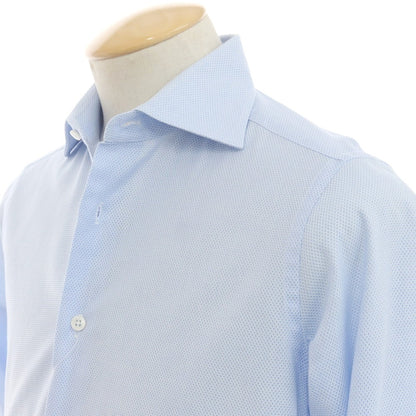 【中古】ビームスエフ BEAMS F コットン ワイドカラー ドレスシャツ ライトブルー【 38 】【 状態ランクB 】【 メンズ 】