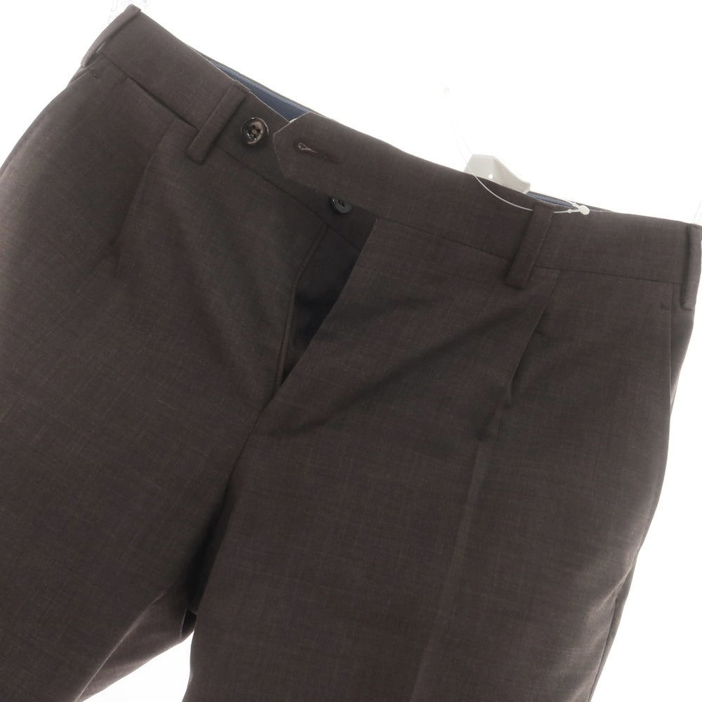 【SALE20％OFF/返品不可】【中古】ジェルマーノ GERMANO TRAVEL EDITION ストレッチ ウールポリエステル ドレススラックスパンツ ダークブラウン【 44 】【 状態ランクA 】【 メンズ 】