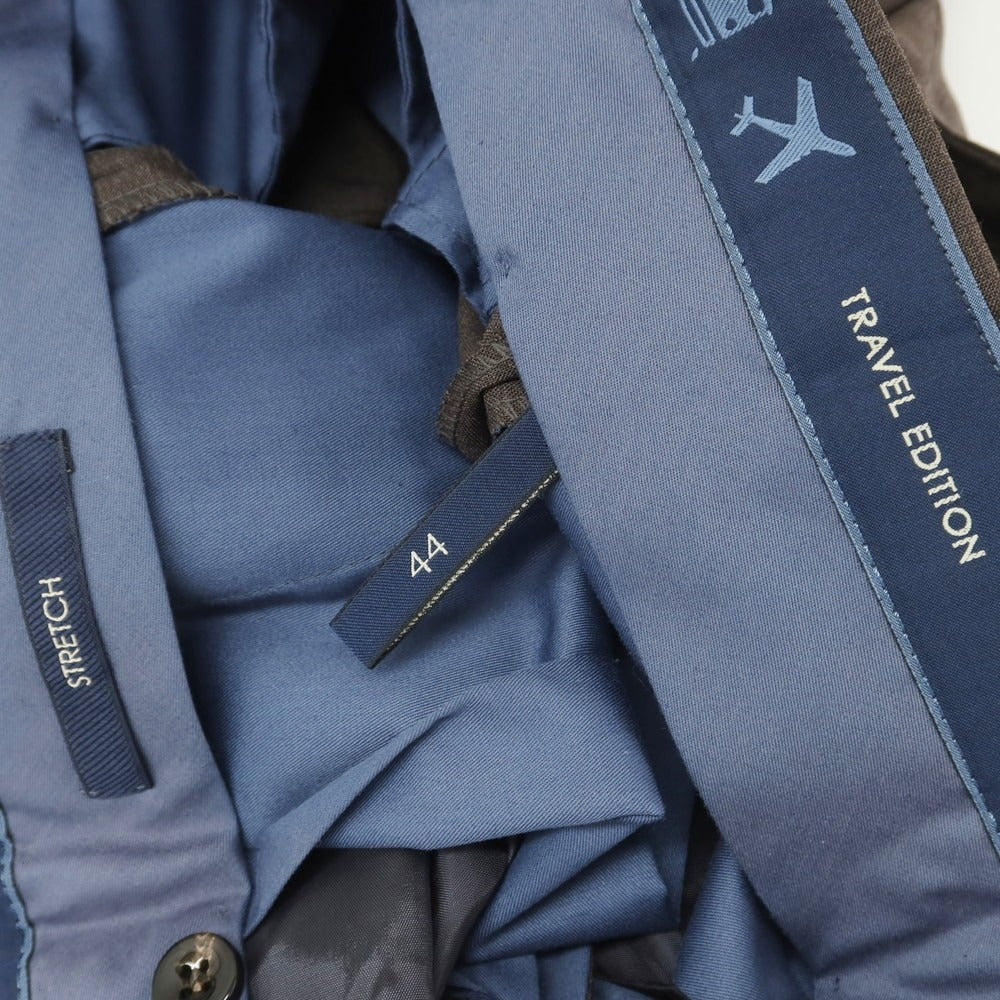 【SALE20％OFF/返品不可】【中古】ジェルマーノ GERMANO TRAVEL EDITION ストレッチ ウールポリエステル ドレススラックスパンツ ダークブラウン【 44 】【 状態ランクA 】【 メンズ 】