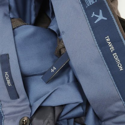 【SALE20％OFF/返品不可】【中古】ジェルマーノ GERMANO TRAVEL EDITION ストレッチ ウールポリエステル ドレススラックスパンツ ダークブラウン【 44 】【 状態ランクA 】【 メンズ 】