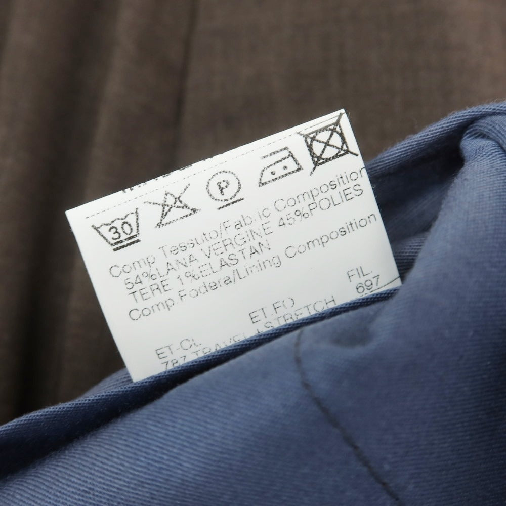 【SALE20％OFF/返品不可】【中古】ジェルマーノ GERMANO TRAVEL EDITION ストレッチ ウールポリエステル ドレススラックスパンツ ダークブラウン【 44 】【 状態ランクA 】【 メンズ 】