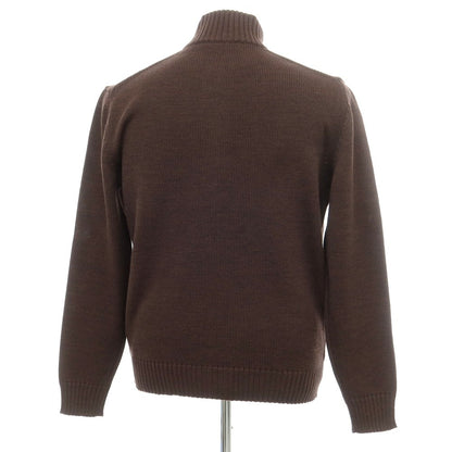 [New] ZANONE CHIOTO Kyoto mid-gauge wool stand-up collar cardigan, melange brown [52] [Condition rank N] [Men&