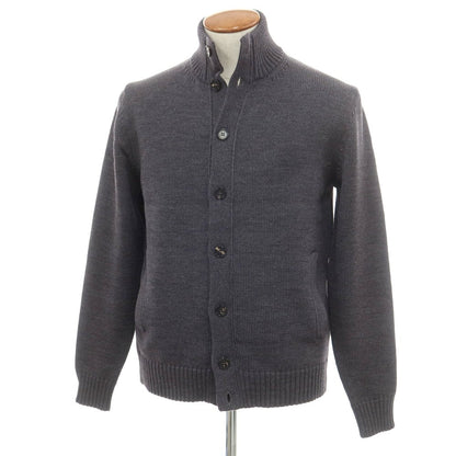 [New] ZANONE CHIOTO Kyoto mid gauge wool stand collar cardigan, dark grey [48] [Condition Rank N] [Men&