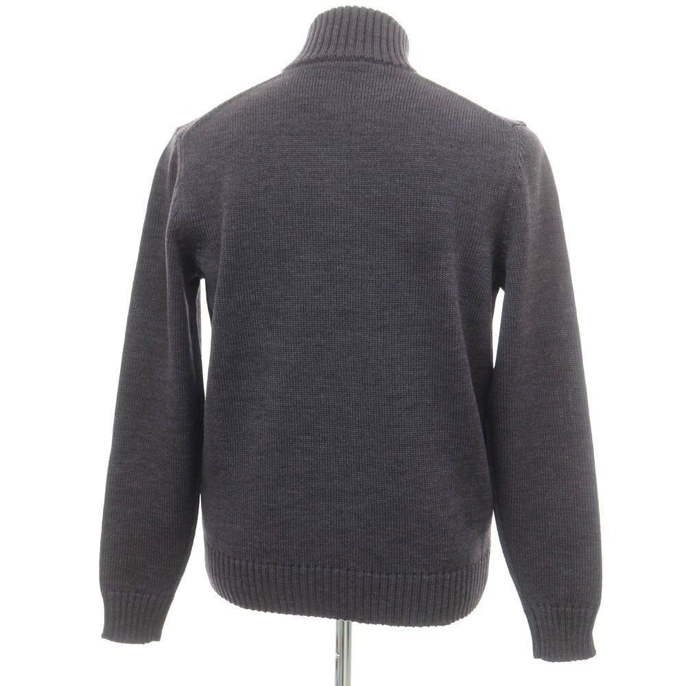 [New] ZANONE CHIOTO Kyoto mid gauge wool stand collar cardigan, dark grey [48] [Condition Rank N] [Men&