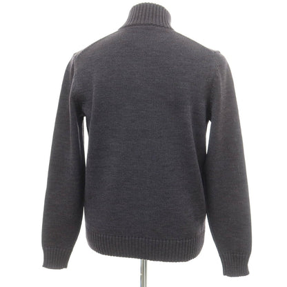 [New] ZANONE CHIOTO Kyoto mid gauge wool stand collar cardigan, dark grey [48] [Condition Rank N] [Men&