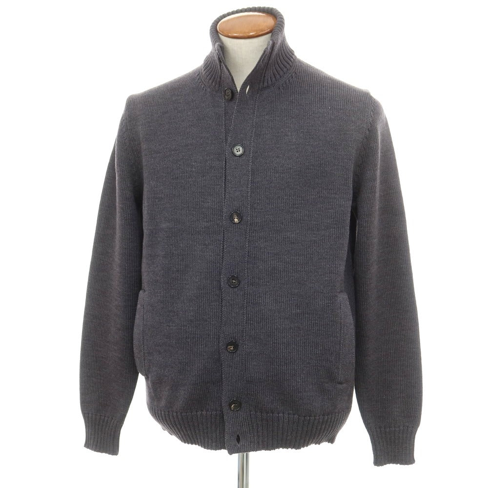 [New] ZANONE CHIOTO Kyoto mid gauge wool stand collar cardigan, dark grey [50] [Condition Rank N] [Men&