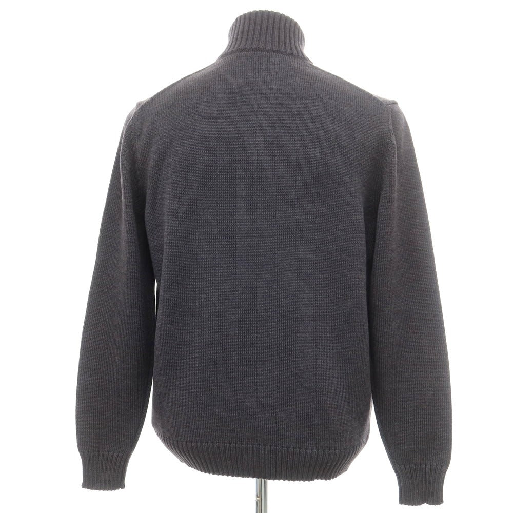 [New] ZANONE CHIOTO Kyoto mid gauge wool stand collar cardigan, dark grey [50] [Condition Rank N] [Men&