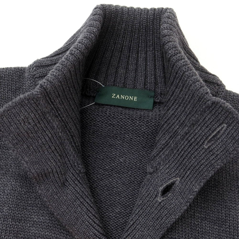 [New] ZANONE CHIOTO Kyoto mid gauge wool stand collar cardigan, dark grey [50] [Condition Rank N] [Men&