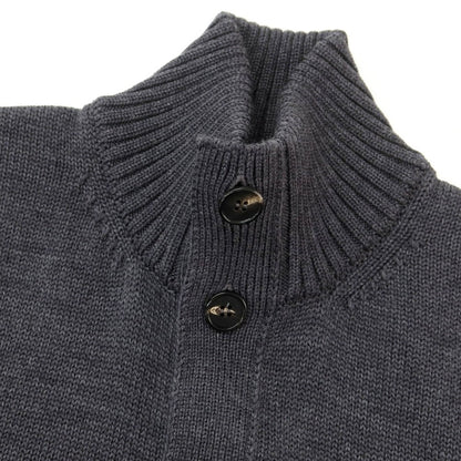 [New] ZANONE CHIOTO Kyoto mid gauge wool stand collar cardigan, dark grey [50] [Condition Rank N] [Men&