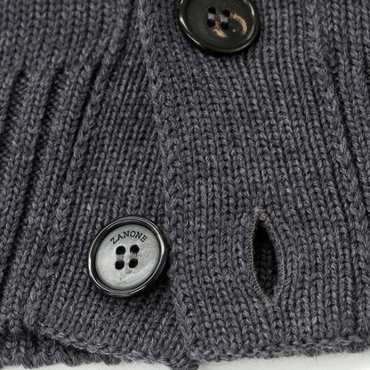 [New] ZANONE CHIOTO Kyoto mid gauge wool stand collar cardigan, dark grey [50] [Condition Rank N] [Men&