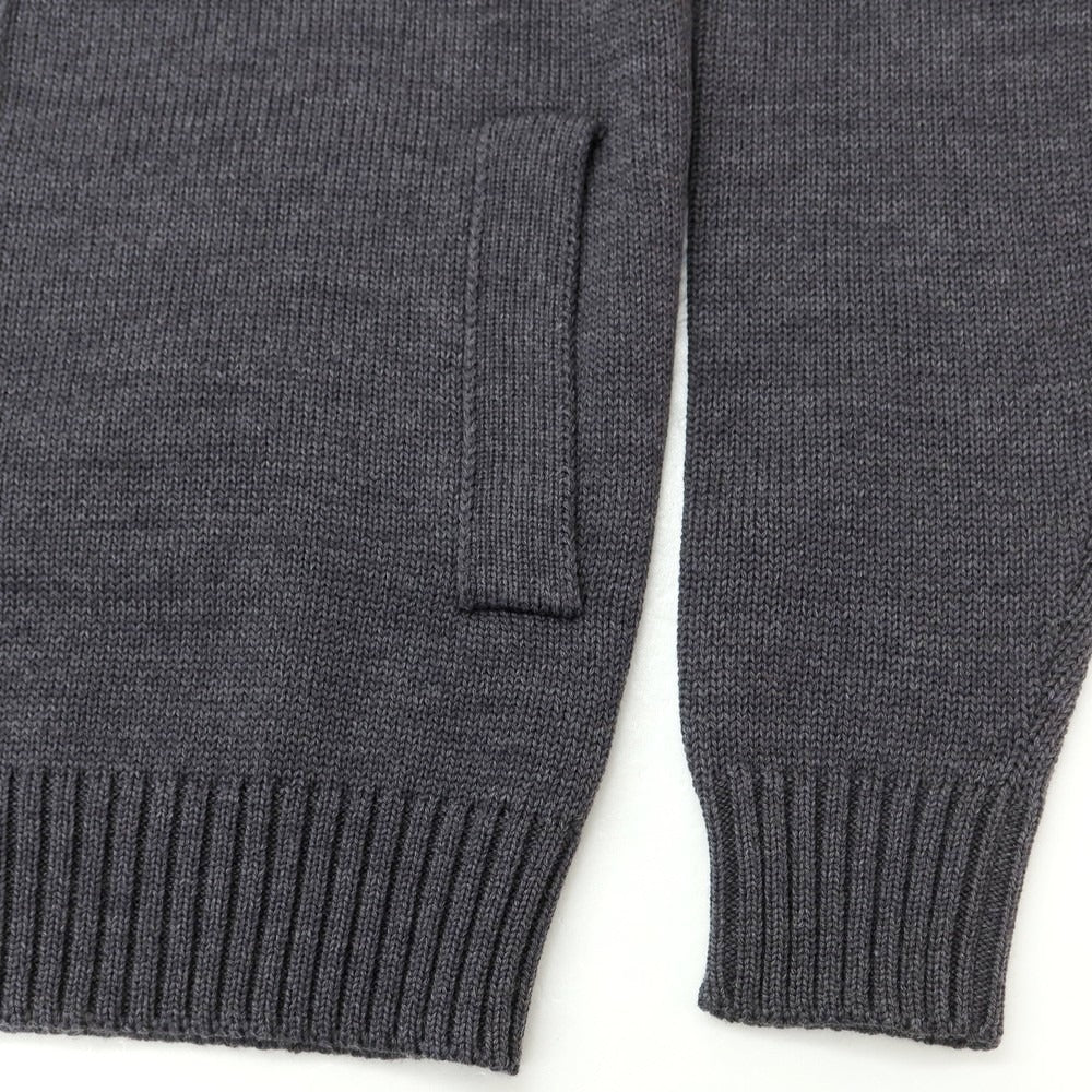 [New] ZANONE CHIOTO Kyoto mid gauge wool stand collar cardigan, dark grey [50] [Condition Rank N] [Men&