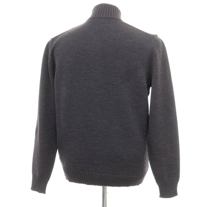 [New] ZANONE CHIOTO Kyoto mid gauge wool stand collar cardigan dark grey [52] [Condition rank N] [Men&