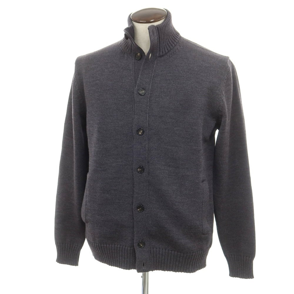 [New] ZANONE CHIOTO Kyoto mid gauge wool stand collar cardigan dark grey [52] [Condition rank N] [Men&