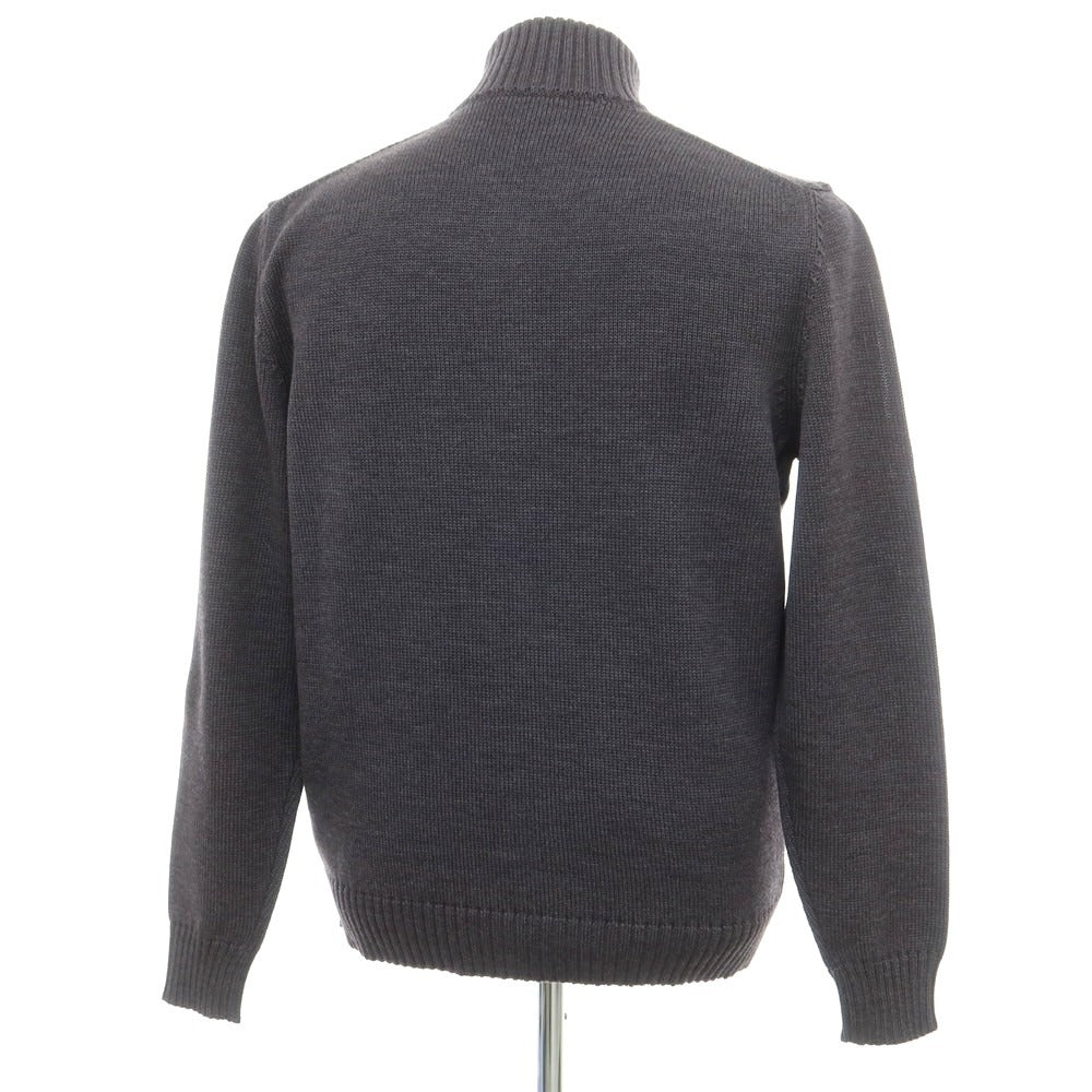 [New] ZANONE CHIOTO Kyoto mid gauge wool stand collar cardigan dark grey [52] [Condition rank N] [Men&