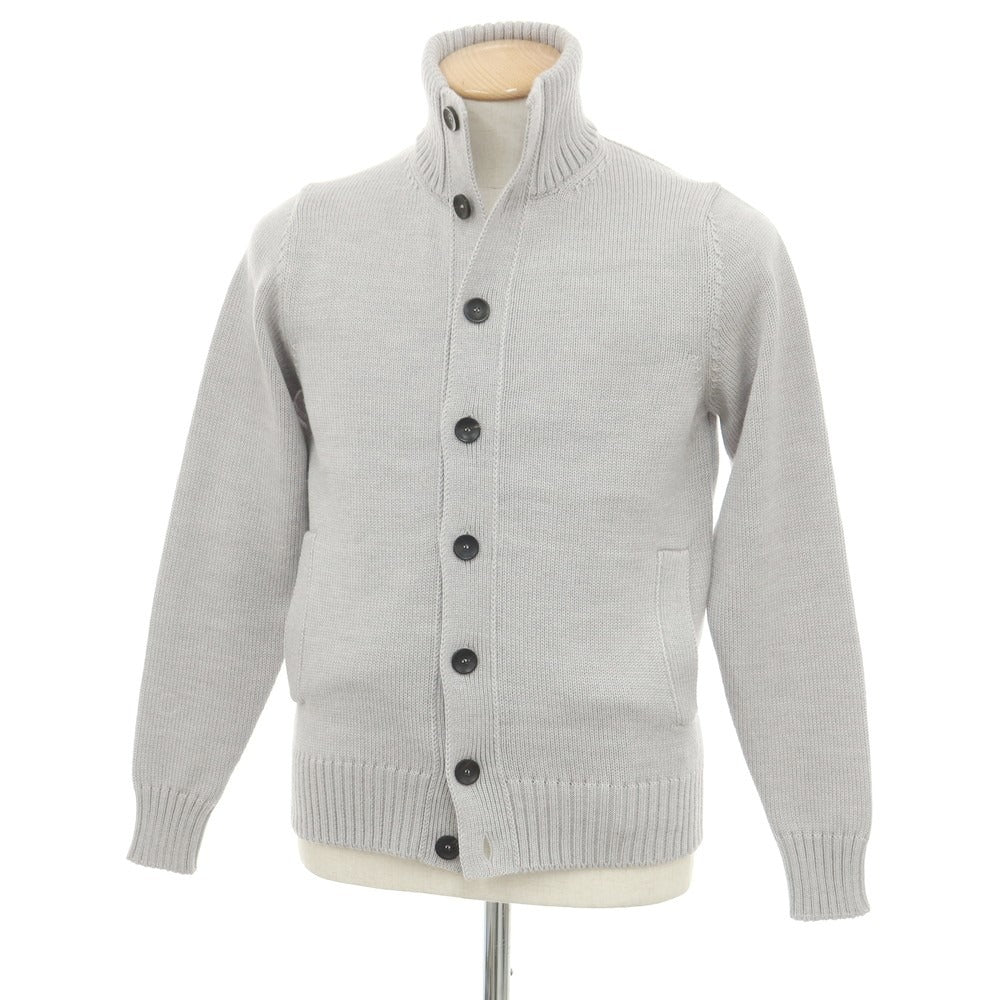 [New Outlet] ZANONE CHIOTO Kyoto Mid-gauge Wool Stand Collar Cardigan Light Gray [44] [Condition Rank N-] [Men&
