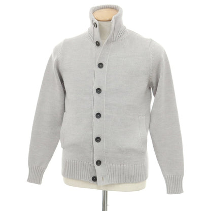 [New Outlet] ZANONE CHIOTO Kyoto Mid-gauge Wool Stand Collar Cardigan Light Gray [44] [Condition Rank N-] [Men&