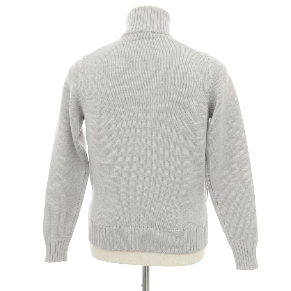 [New Outlet] ZANONE CHIOTO Kyoto Mid-gauge Wool Stand Collar Cardigan Light Gray [44] [Condition Rank N-] [Men&