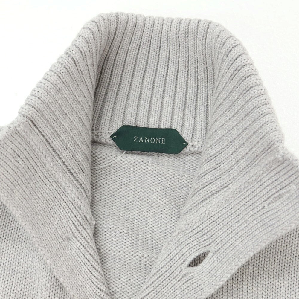 [New Outlet] ZANONE CHIOTO Kyoto Mid-gauge Wool Stand Collar Cardigan Light Gray [44] [Condition Rank N-] [Men&