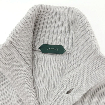 [New Outlet] ZANONE CHIOTO Kyoto Mid-gauge Wool Stand Collar Cardigan Light Gray [44] [Condition Rank N-] [Men&