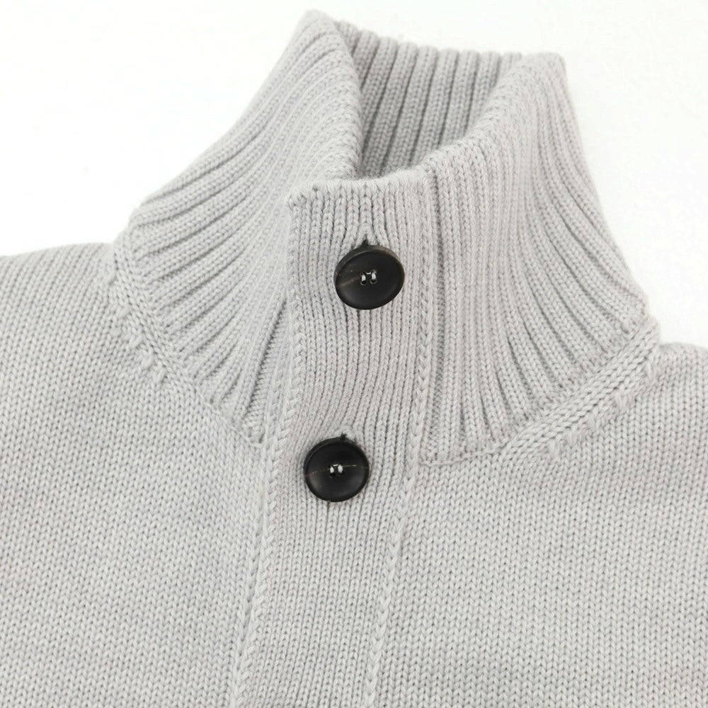 [New Outlet] ZANONE CHIOTO Kyoto Mid-gauge Wool Stand Collar Cardigan Light Gray [44] [Condition Rank N-] [Men&