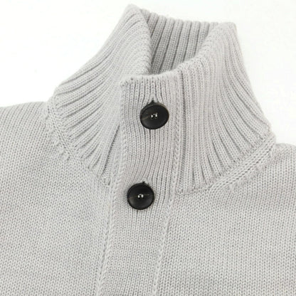 [New Outlet] ZANONE CHIOTO Kyoto Mid-gauge Wool Stand Collar Cardigan Light Gray [44] [Condition Rank N-] [Men&