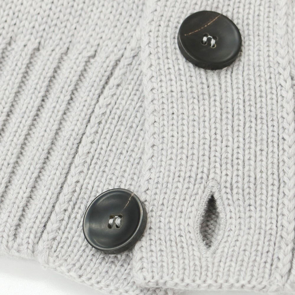 [New Outlet] ZANONE CHIOTO Kyoto Mid-gauge Wool Stand Collar Cardigan Light Gray [44] [Condition Rank N-] [Men&