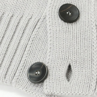 [New Outlet] ZANONE CHIOTO Kyoto Mid-gauge Wool Stand Collar Cardigan Light Gray [44] [Condition Rank N-] [Men&