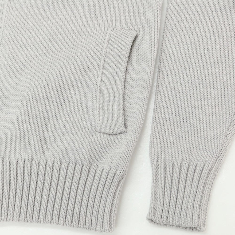 [New Outlet] ZANONE CHIOTO Kyoto Mid-gauge Wool Stand Collar Cardigan Light Gray [44] [Condition Rank N-] [Men&