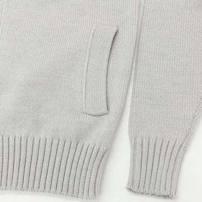 [New Outlet] ZANONE CHIOTO Kyoto Mid-gauge Wool Stand Collar Cardigan Light Gray [44] [Condition Rank N-] [Men&