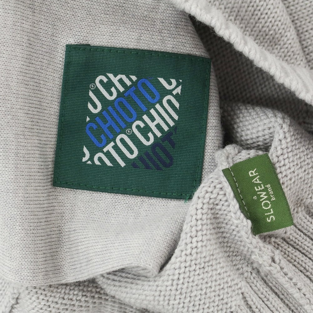 [New Outlet] ZANONE CHIOTO Kyoto Mid-gauge Wool Stand Collar Cardigan Light Gray [44] [Condition Rank N-] [Men&
