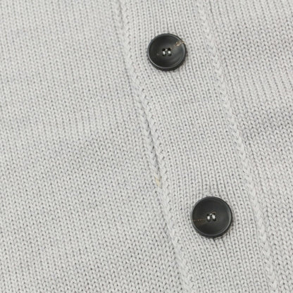 [New Outlet] ZANONE CHIOTO Kyoto Mid-gauge Wool Stand Collar Cardigan Light Gray [44] [Condition Rank N-] [Men&