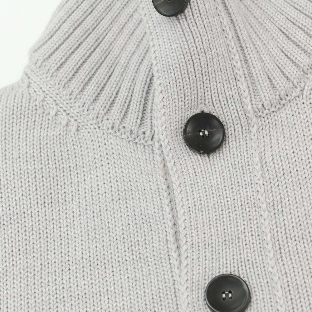 [New Outlet] ZANONE CHIOTO Kyoto Mid-gauge Wool Stand Collar Cardigan Light Gray [44] [Condition Rank N-] [Men&