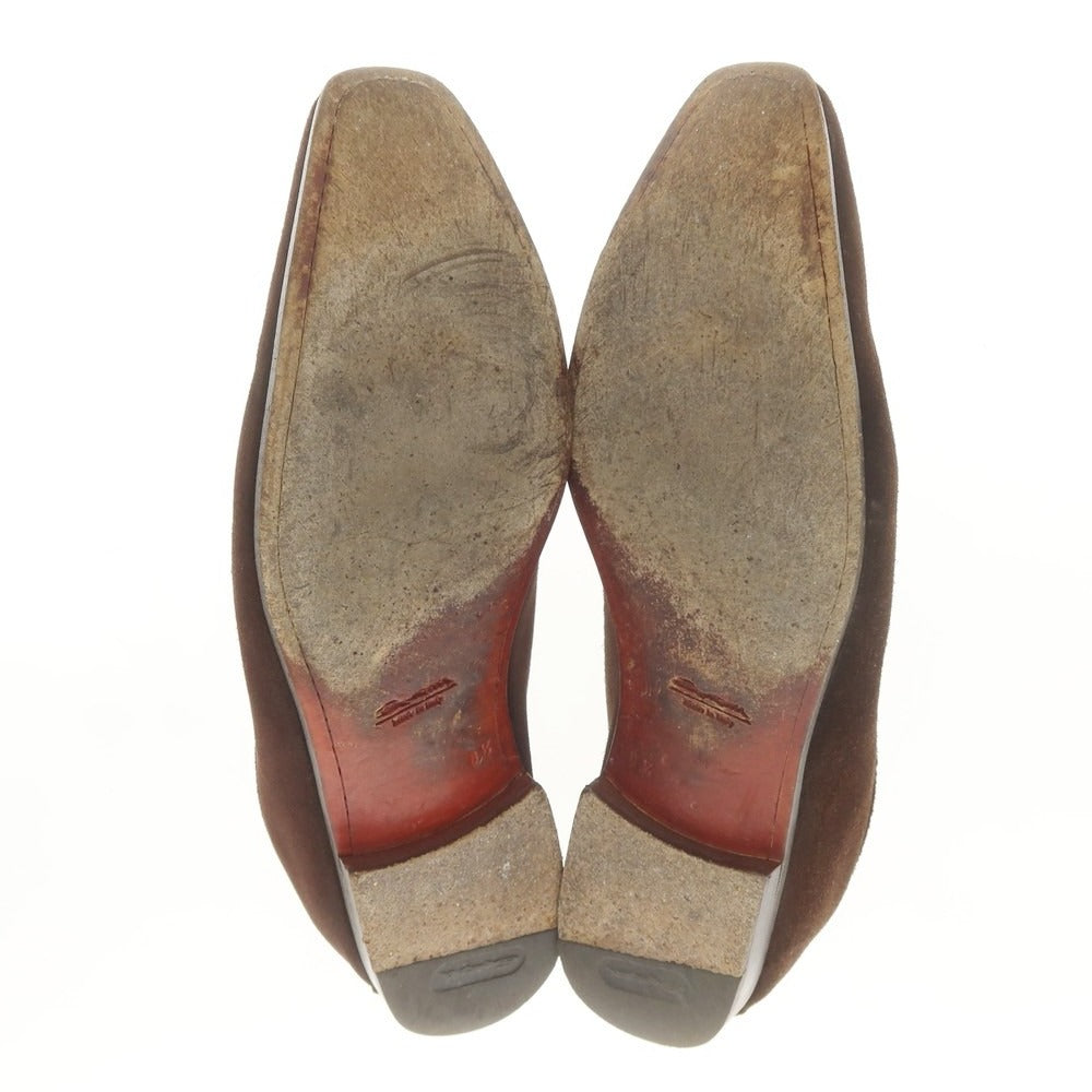[Used] Santoni Suede Strap Loafers Dark Brown [8 1/2 F] [Condition Rank C] [Men&