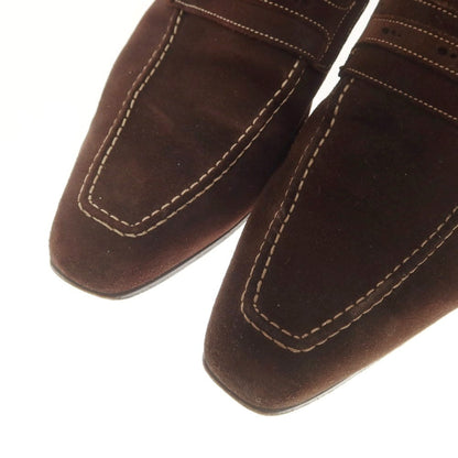 [Used] Santoni Suede Strap Loafers Dark Brown [8 1/2 F] [Condition Rank C] [Men&