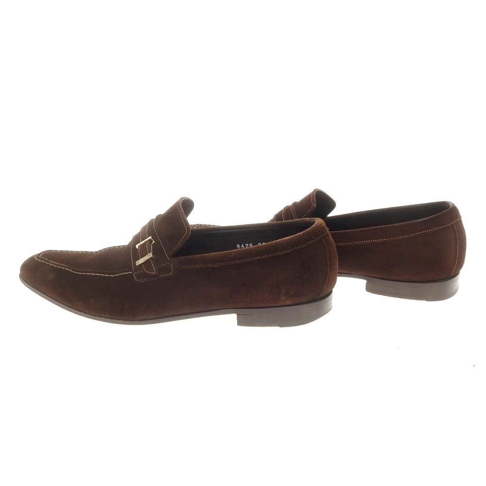 [Used] Santoni Suede Strap Loafers Dark Brown [8 1/2 F] [Condition Rank C] [Men&