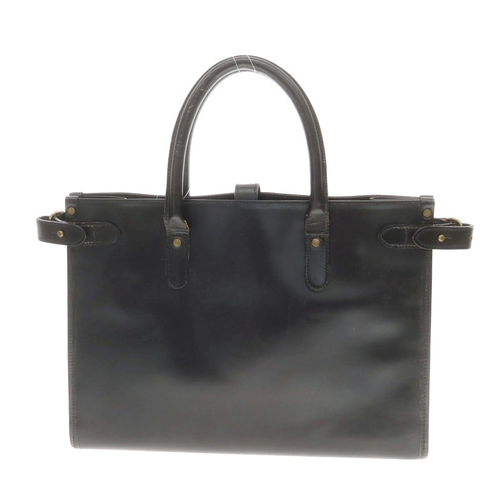【中古】エッティンガー ETTINGER ブライドルレザー ブリーフトートバッグ ブラック【 状態ランクC 】【 メンズ 】