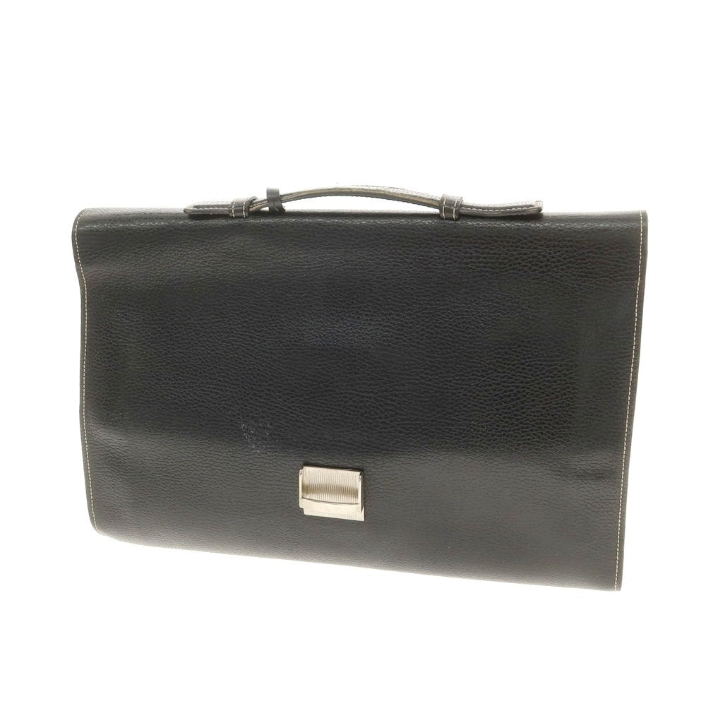 【中古】マリネッラ E.MARINELLA ソットブラッチョ クラッチバッグ ブリーフケース ブラック【 状態ランクC 】【 メンズ 】