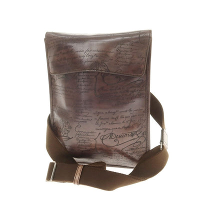 [Used] Berluti Calligraphy Leather Shoulder Bag Brown [Condition Rank B] [Men&