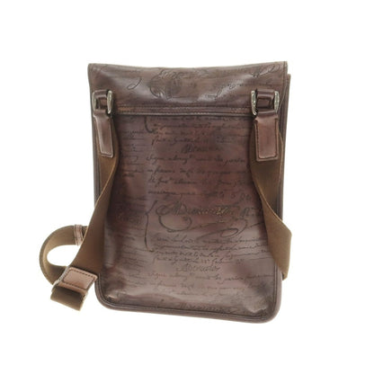 [Used] Berluti Calligraphy Leather Shoulder Bag Brown [Condition Rank B] [Men&