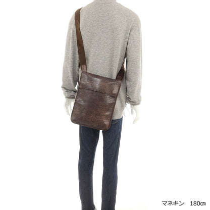 [Used] Berluti Calligraphy Leather Shoulder Bag Brown [Condition Rank B] [Men&