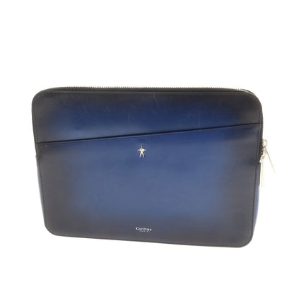 [Used] Pierre Corthay Gradient Leather Clutch Bag Navy [Condition Rank C] [Men&