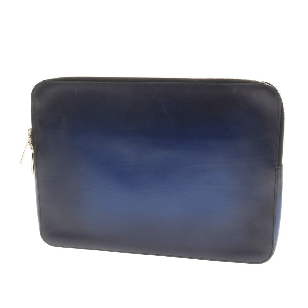 [Used] Pierre Corthay Gradient Leather Clutch Bag Navy [Condition Rank C] [Men&