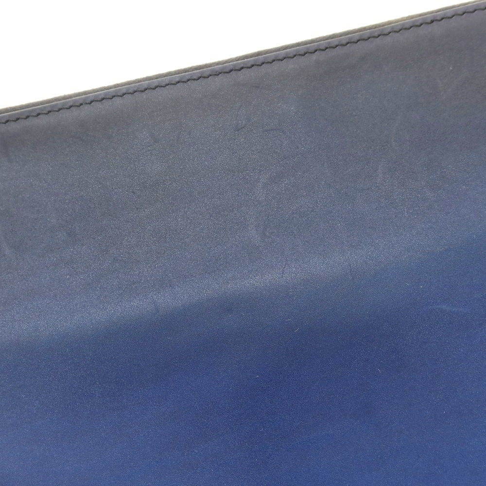 [Used] Pierre Corthay Gradient Leather Clutch Bag Navy [Condition Rank C] [Men&