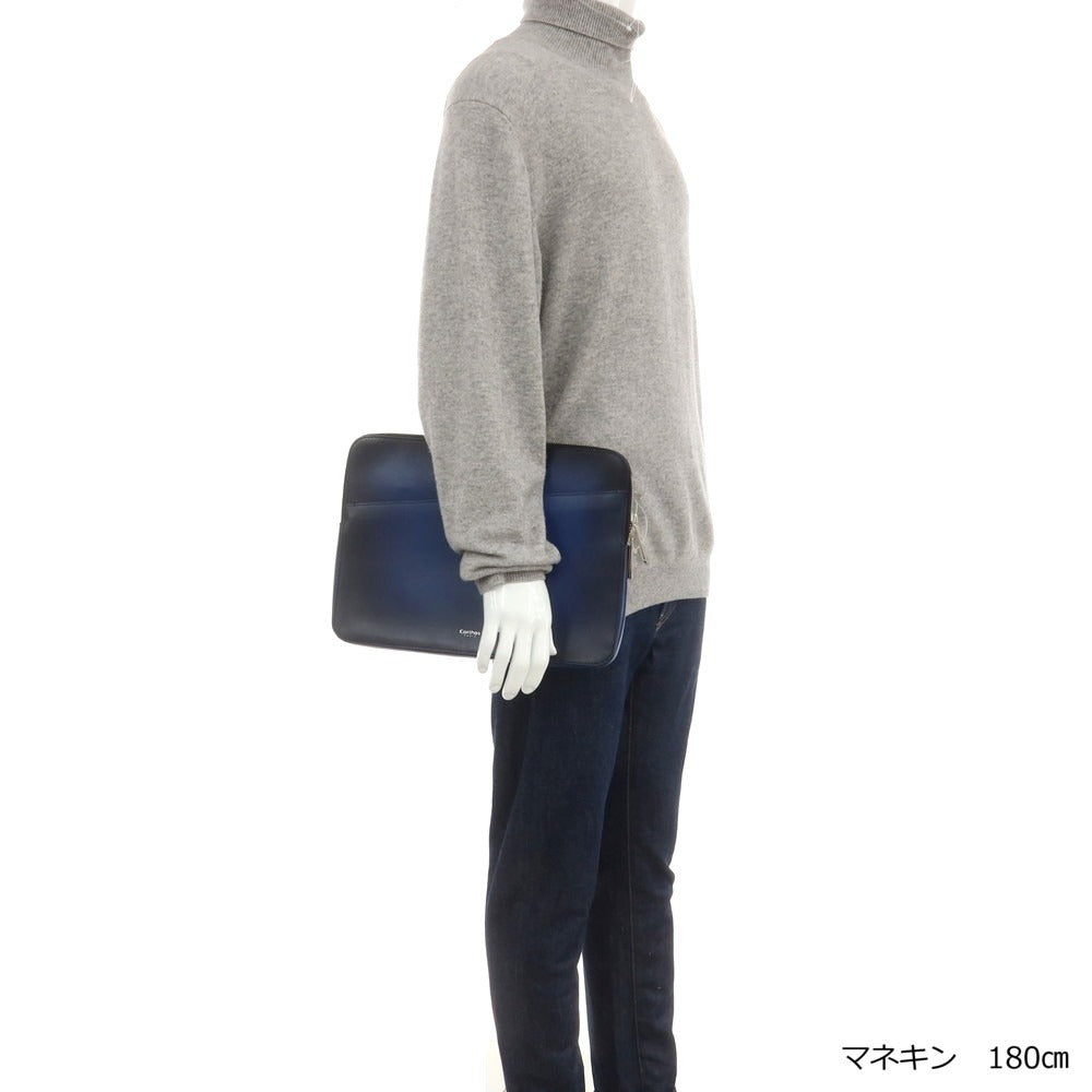 [Used] Pierre Corthay Gradient Leather Clutch Bag Navy [Condition Rank C] [Men&