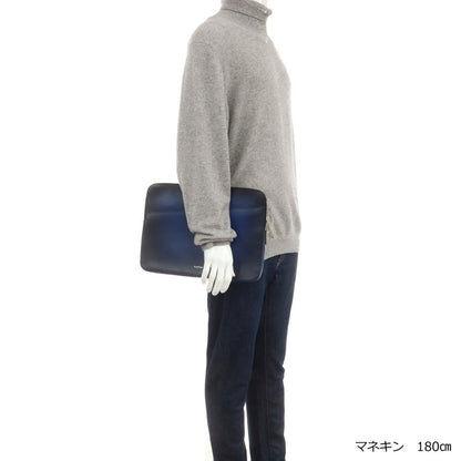 [Used] Pierre Corthay Gradient Leather Clutch Bag Navy [Condition Rank C] [Men&