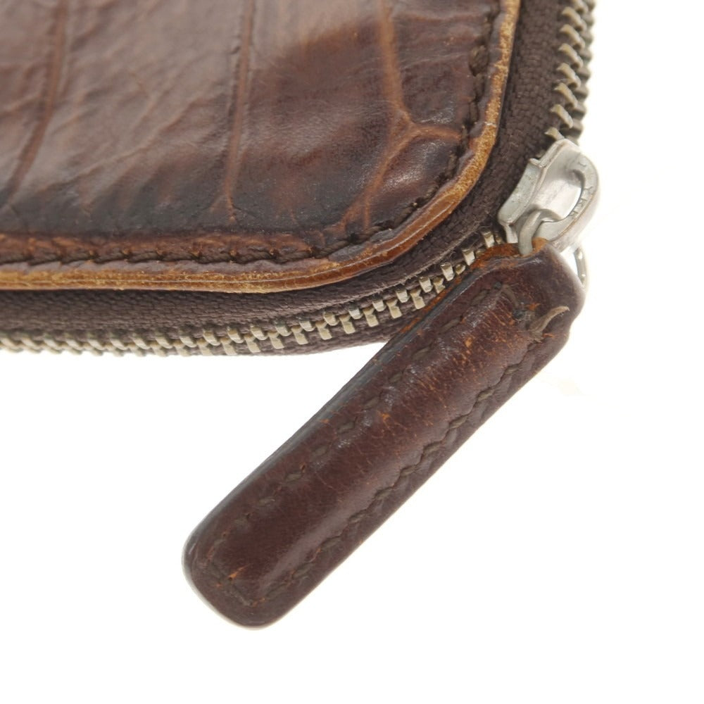 [Used] Daniel &amp;amp; Bob Crocodile-embossed leather clutch bag, brown [Condition: C] [Men&