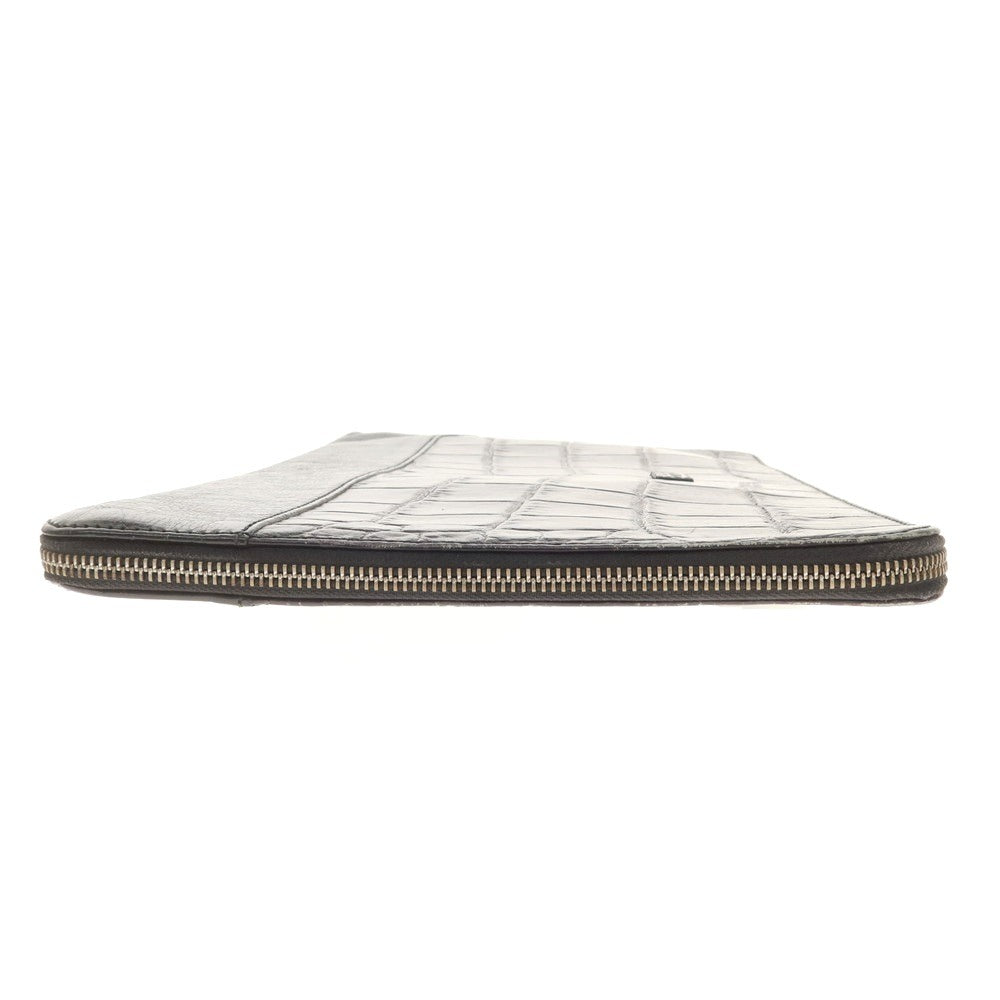 [Used] Daniel &amp;amp; Bob Crocodile-embossed leather clutch bag, black [Condition: C] [Men&