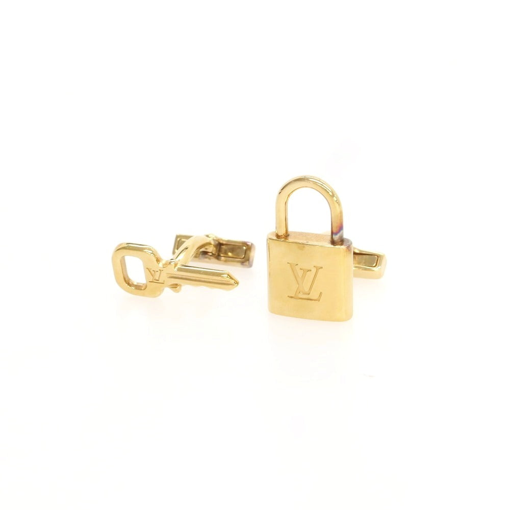 【中古】ルイ ヴィトン LOUIS VUITTON キー カデナ カフリンクス カフス ゴールド【 状態ランクB 】【 メンズ 】