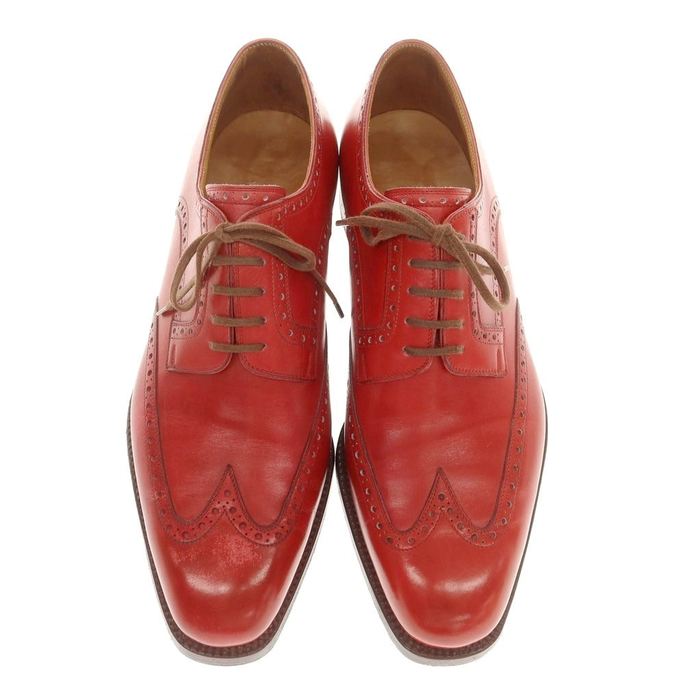 【中古】ステファノベーメル Stefano Bemer 502 ウイングチップ ドレスシューズ レッド【 40 1/2 】【 状態ランクB 】【 メンズ 】